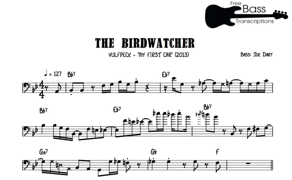 Vulfpeck - The Birdwatcher bass transcription